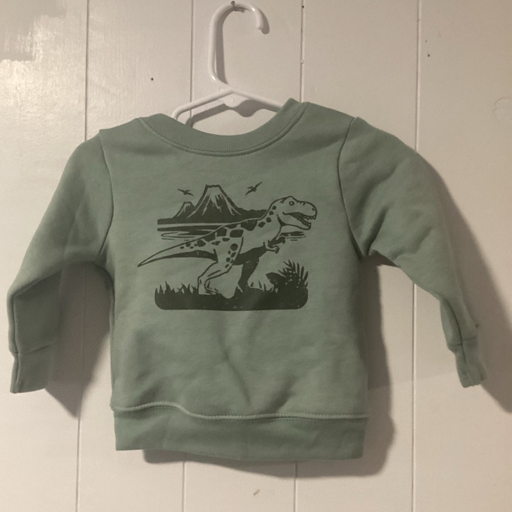 6-9 Months Green Dinosaur Sweater Long Sleeve